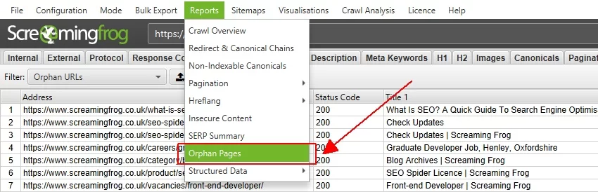 Orphan Pages: How to Find & Fix it 10 export orphan urls file